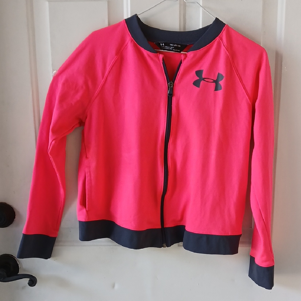 Under Armour Bright Pink Jacket with Black Trim